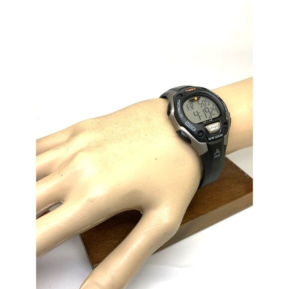 Timex Women\'s Watch T5E961 Ironman Quartz Digital Indiglo Black Rubber Band 34mm main image 15